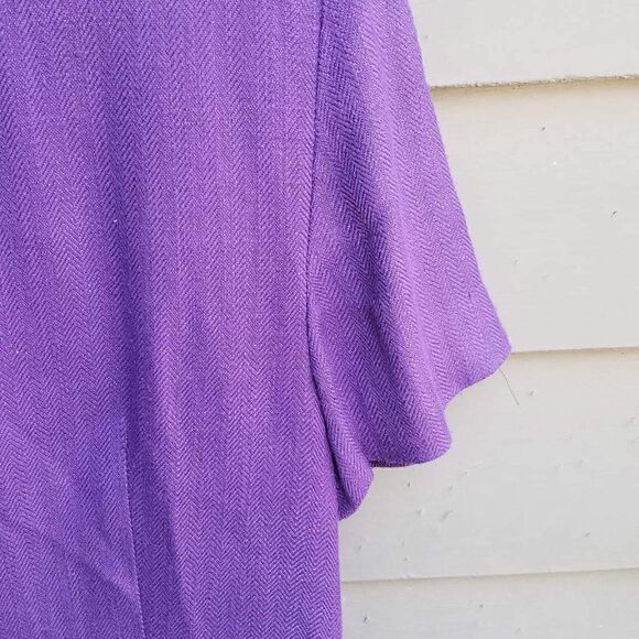 Purple Yves Cossette Mode Depeche Dress size 16 (check measurements) - Picture 9 of 11